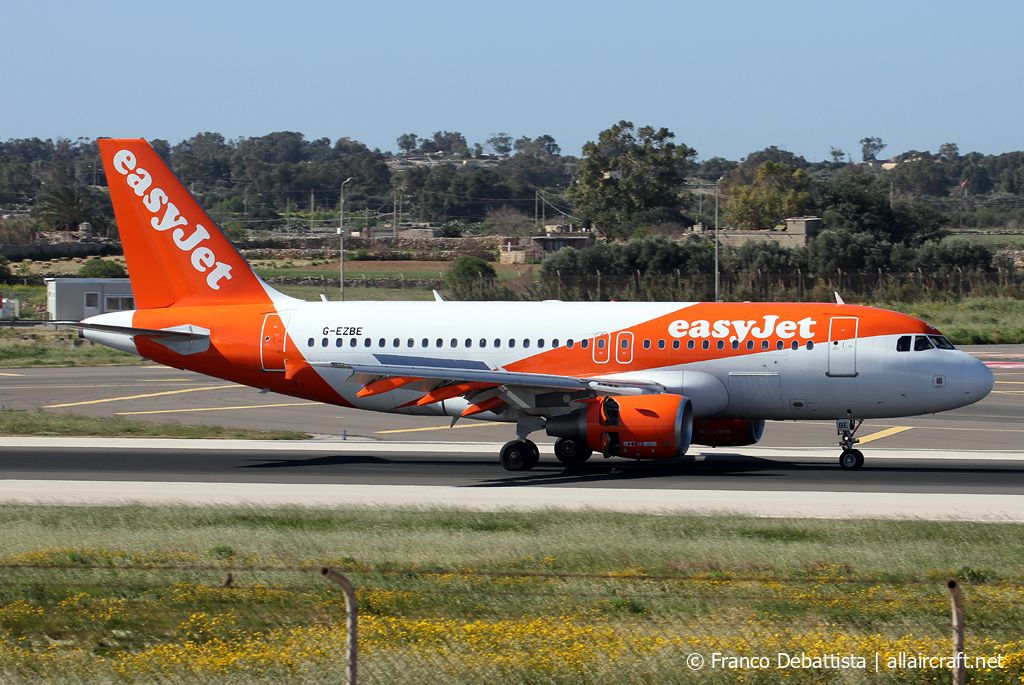 G-EZBE · Airbus A319-111 · (MLA / LMML)