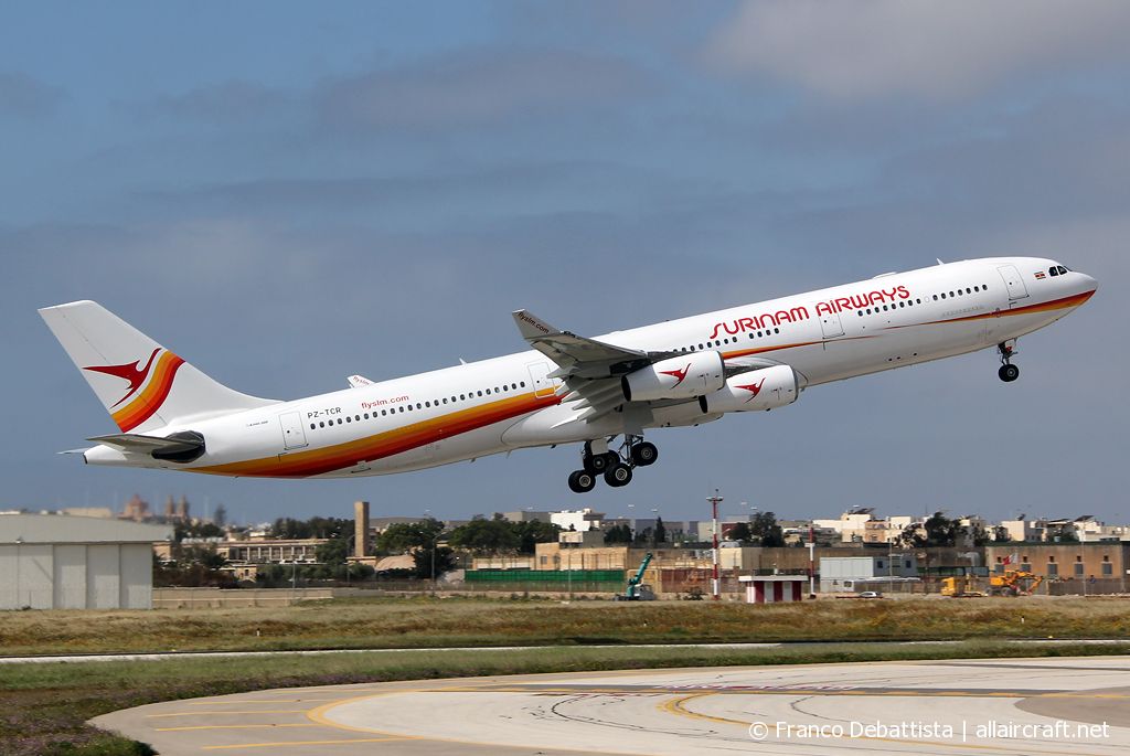 PZ-TCR · Airbus A340-313 · (MLA / LMML)