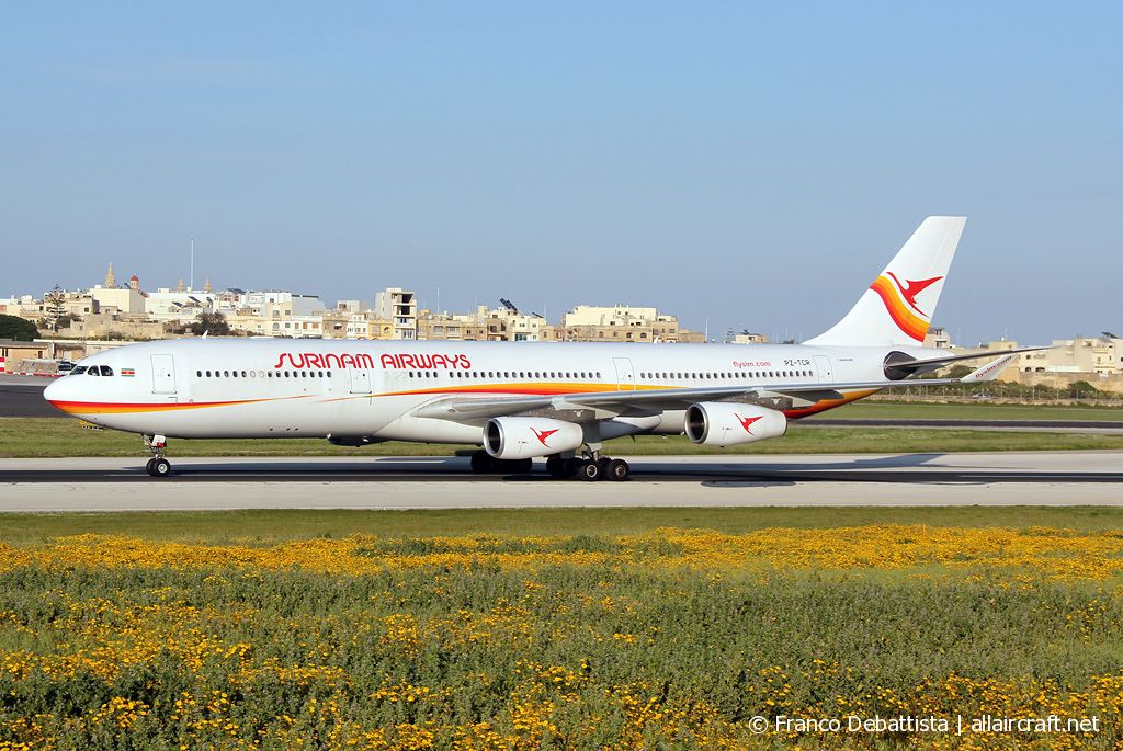 PZ-TCR · Airbus A340-313 · (MLA / LMML)