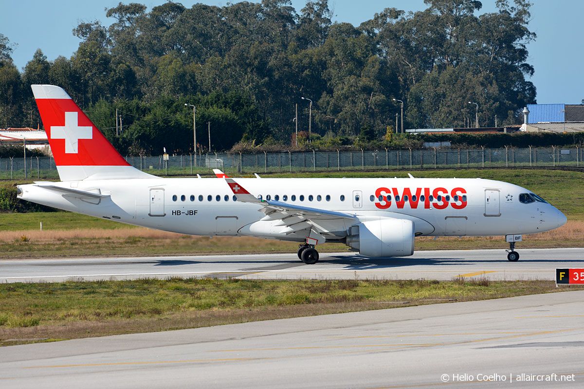 HB-JBF · Bombardier CSeries CS100 · (OPO / LPPR)