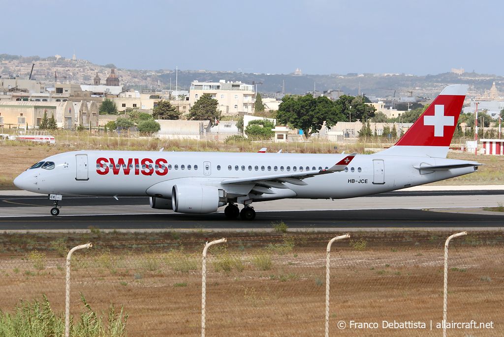 HB-JCE · Bombardier CSeries CS300 · (MLA / LMML)