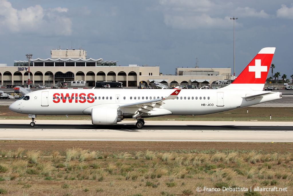 HB-JCO · Bombardier CSeries CS300 · (MLA / LMML)