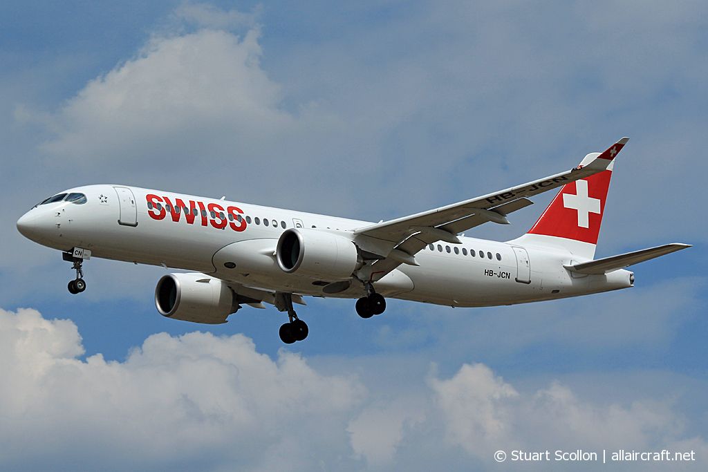 HB-JCN · Bombardier CSeries CS300 · (LHR / EGLL)