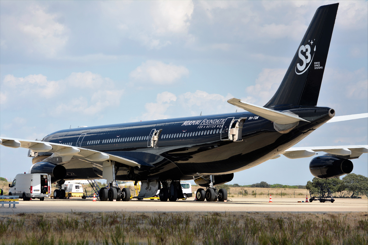 9H-TQM · Airbus A340-313 · (BYJ / LPBJ)