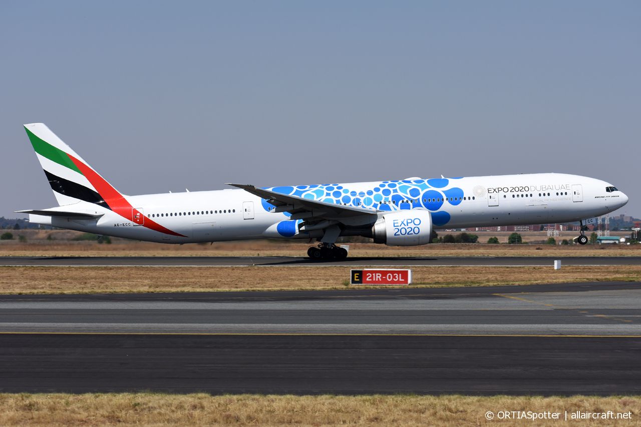A6-ECC · Boeing 777-36N/ER · (JNB / FAOR)