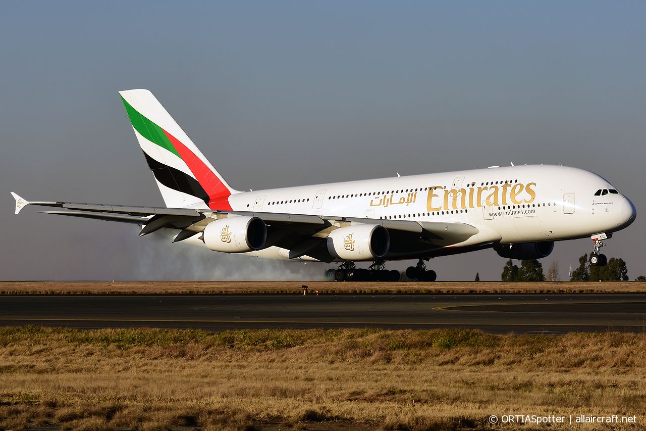 A6-EEC · Airbus A380-861 · (JNB / FAOR)