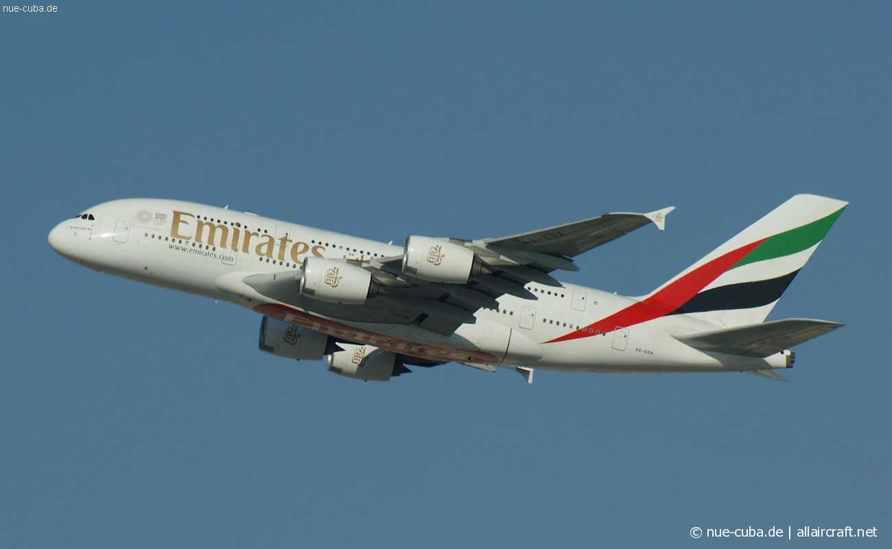 A6-EDA · Airbus A380-861 · (DXB / OMDB)
