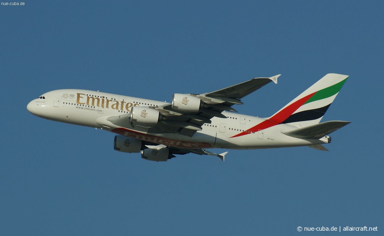 A6-EUI · Airbus A380-861 · (DXB / OMDB)