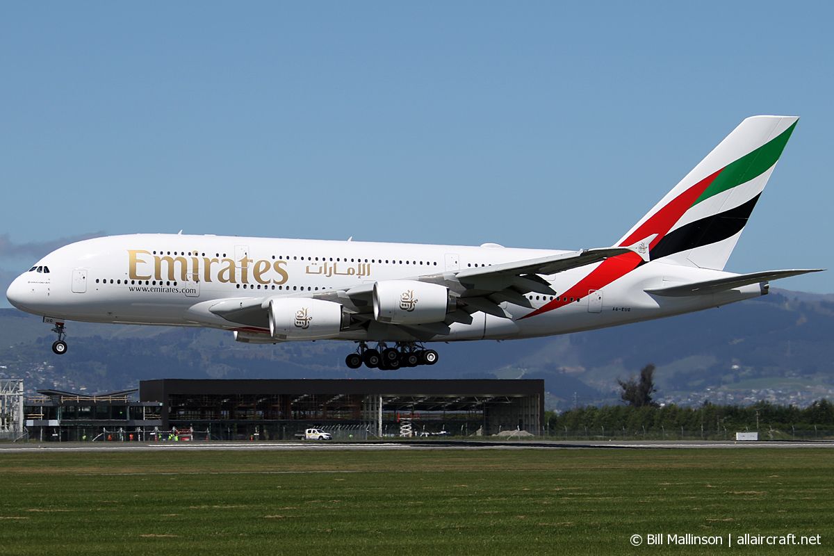 A6-EUG · Airbus A380-861 · (CHC / NZCH)