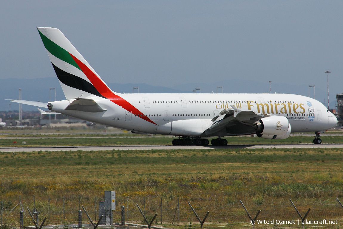 A6-EEA · Airbus A380-861 · (FCO / LIRF)