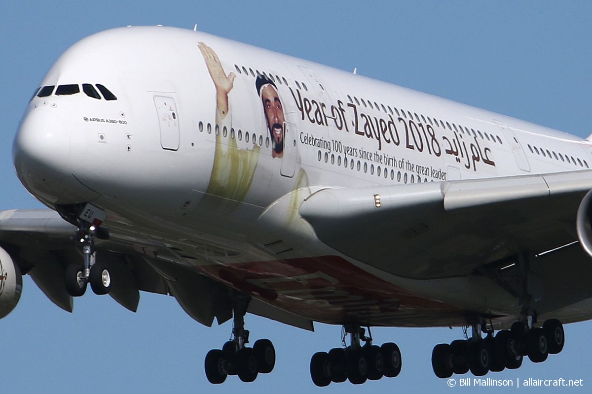 A6-EEU · Airbus A380-861 · (CHC / NZCH)