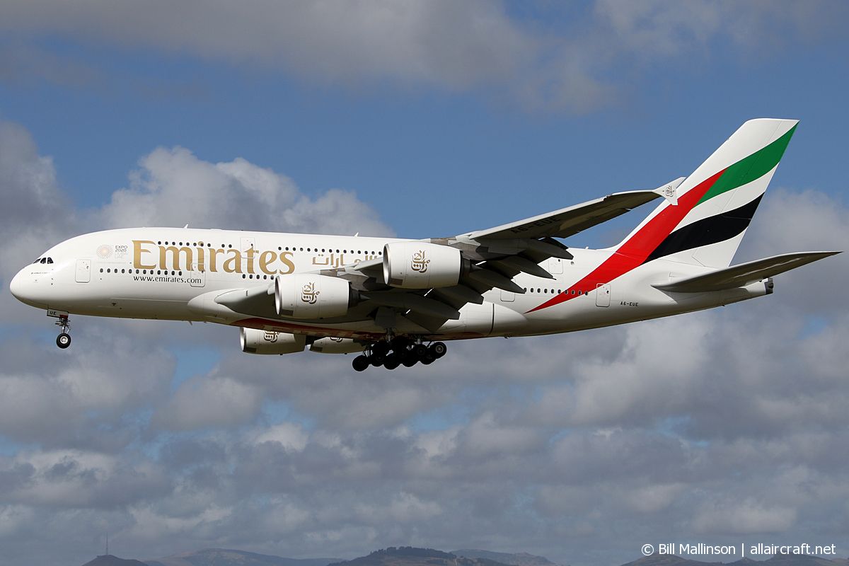 A6-EUE · Airbus A380-861 · (CHC / NZCH)