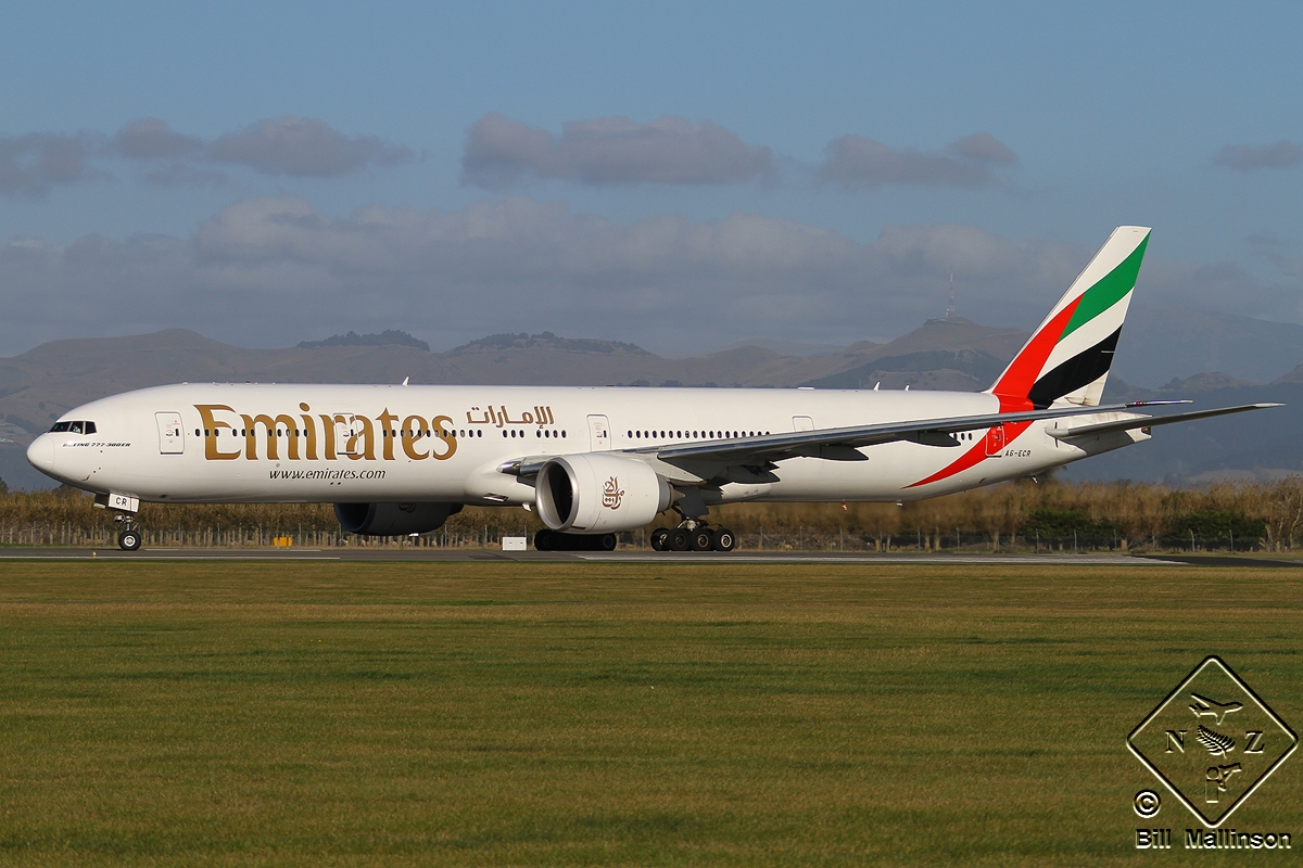 A6-ECR · Boeing 777-31H/ER · (CHC / NZCH)