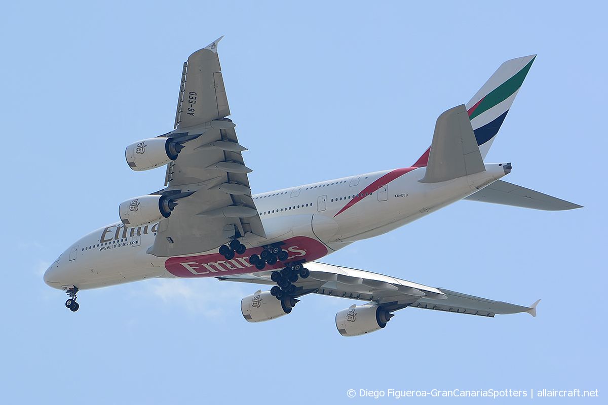 A6-EED · Airbus A380-861 · (BCN / LEBL)