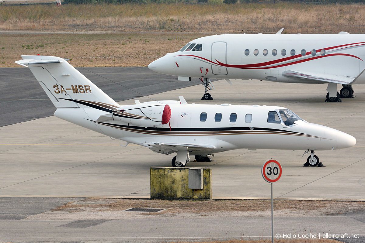 3A-MSR · Cessna 525 CitationJet 1 Plus · (LPCS)