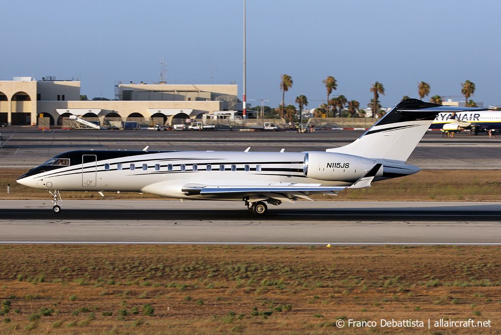 N115JS · Bombardier BD-700-1A10 Global 6000 · (MLA / LMML)