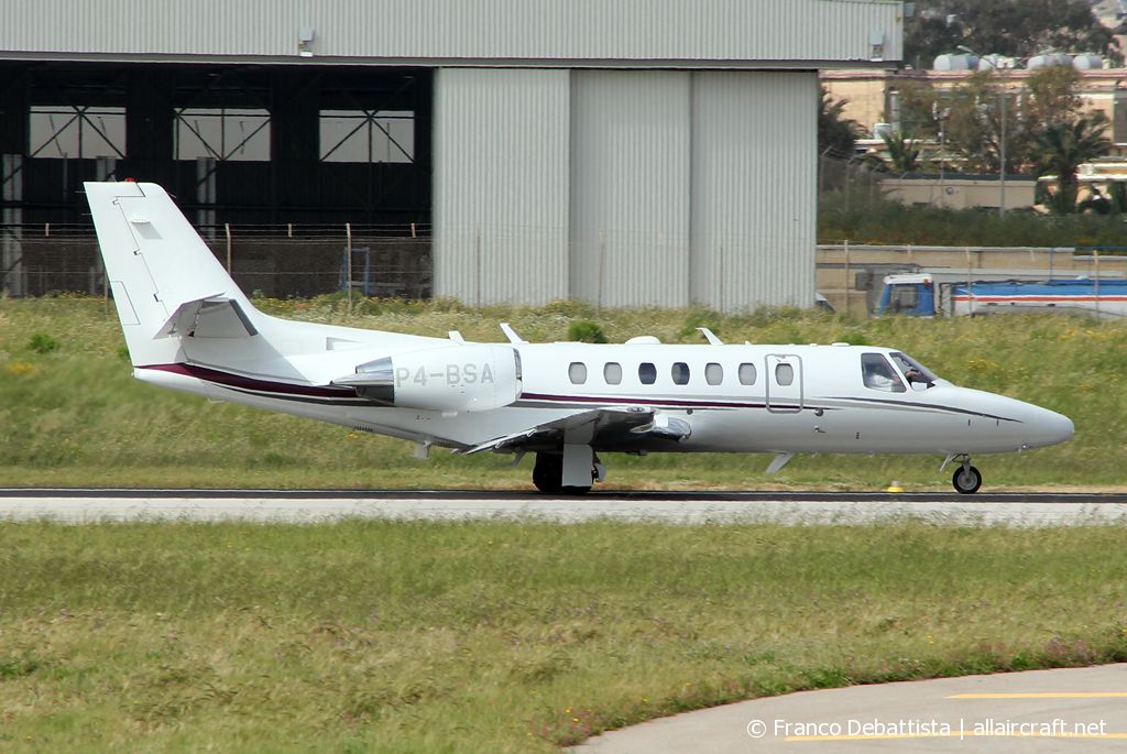 P4-BSA · Cessna 560 Citation Ultra · (MLA / LMML)