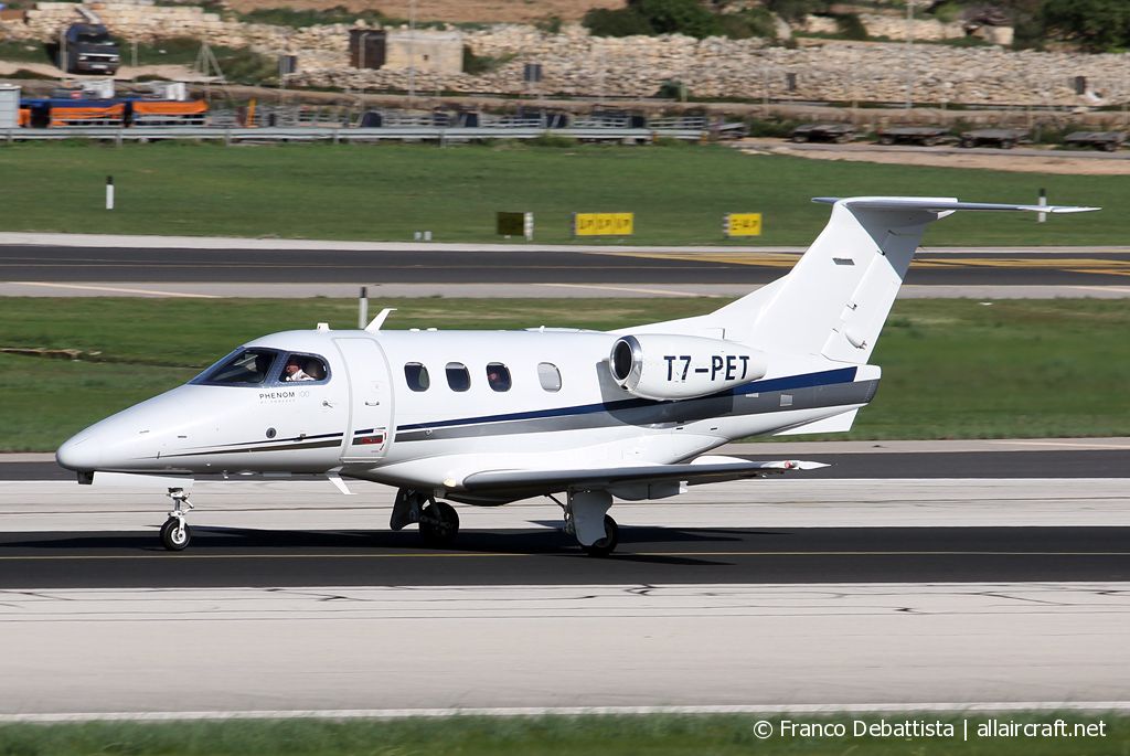 T7-PET · Embraer 500 Phenom 100 · (MLA / LMML)