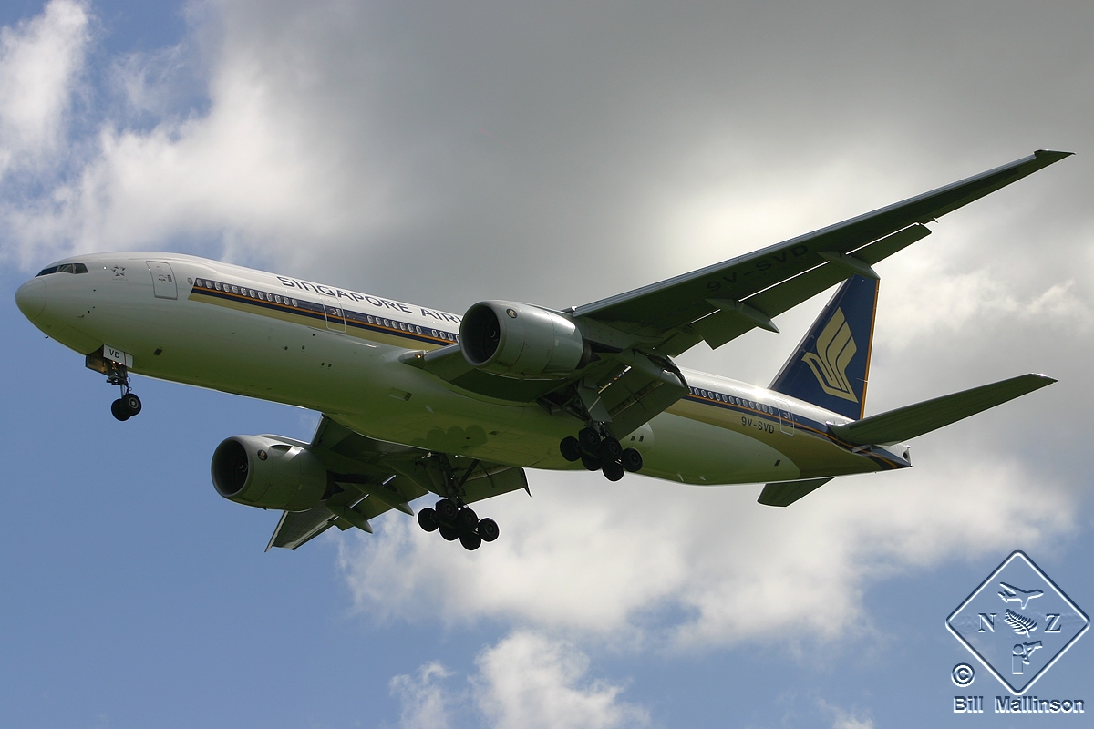 9V-SVD · Boeing 777-212/ER · (CHC / NZCH)