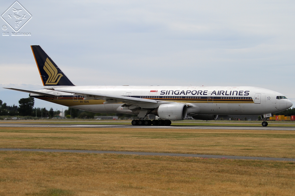 9V-SVK · Boeing 777-212/ER · (CHC / NZCH)