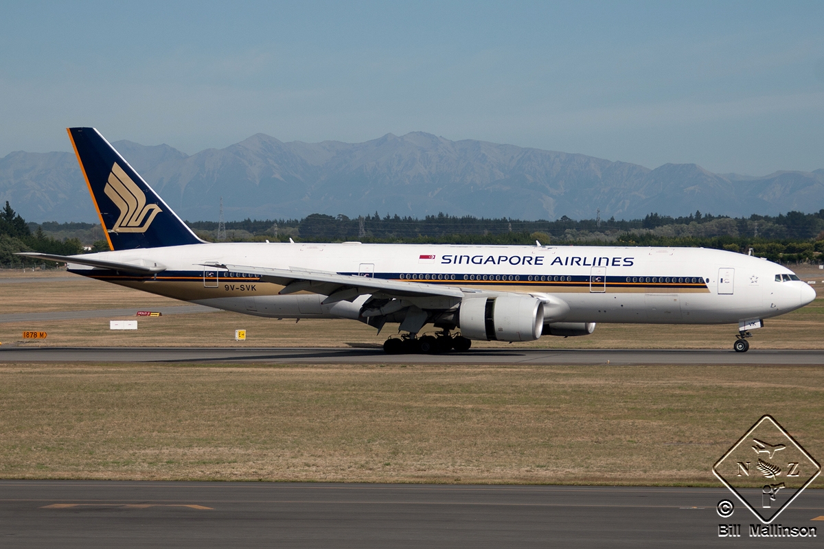 9V-SVK · Boeing 777-212/ER · (CHC / NZCH)
