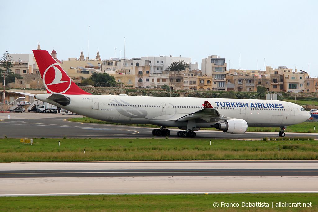 TC-JNS · Airbus A330-303 · (MLA / LMML)