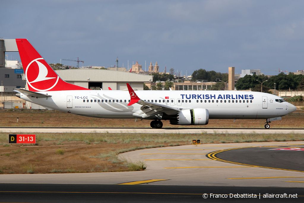 TC-LCC · Boeing 737-8 MAX · (MLA / LMML)