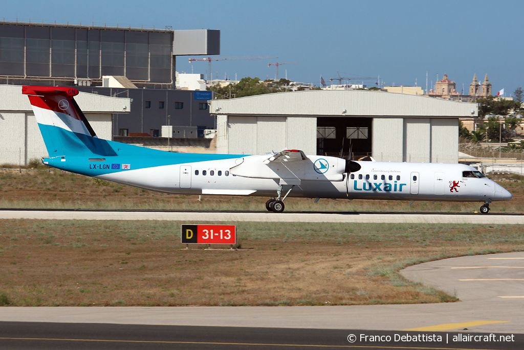LX-LGN · Bombardier Dash 8-Q402 · (MLA / LMML)
