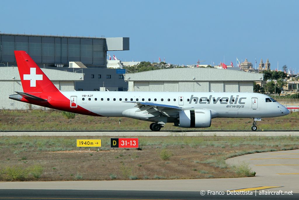 HB-AZF · Embraer 190-300STD · (MLA / LMML)