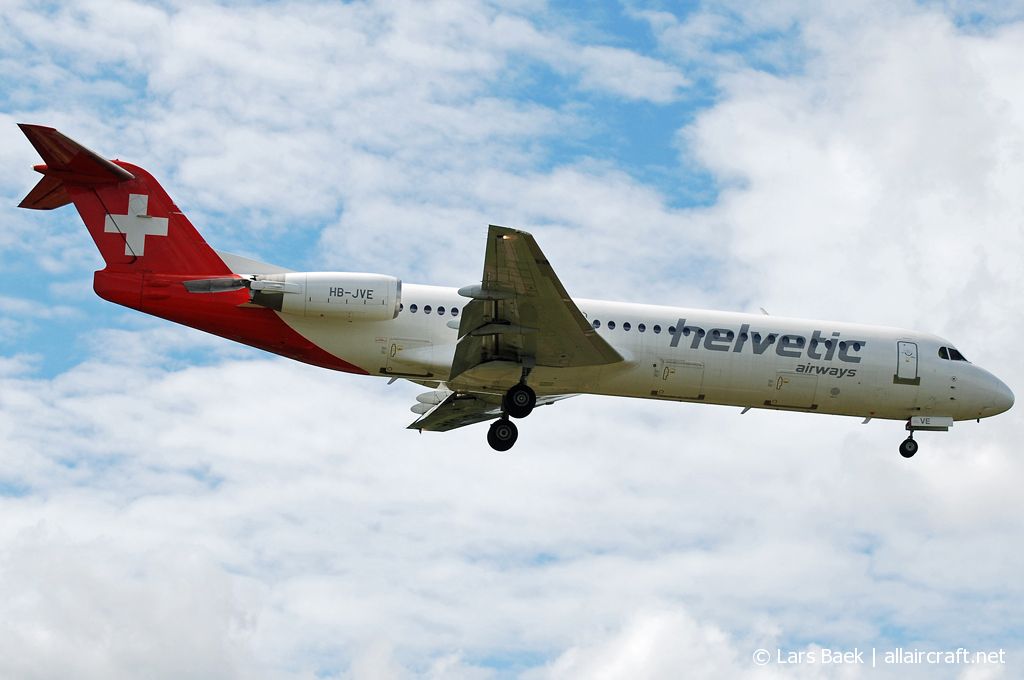 HB-JVE · Fokker 100 · (BHX / EGBB)