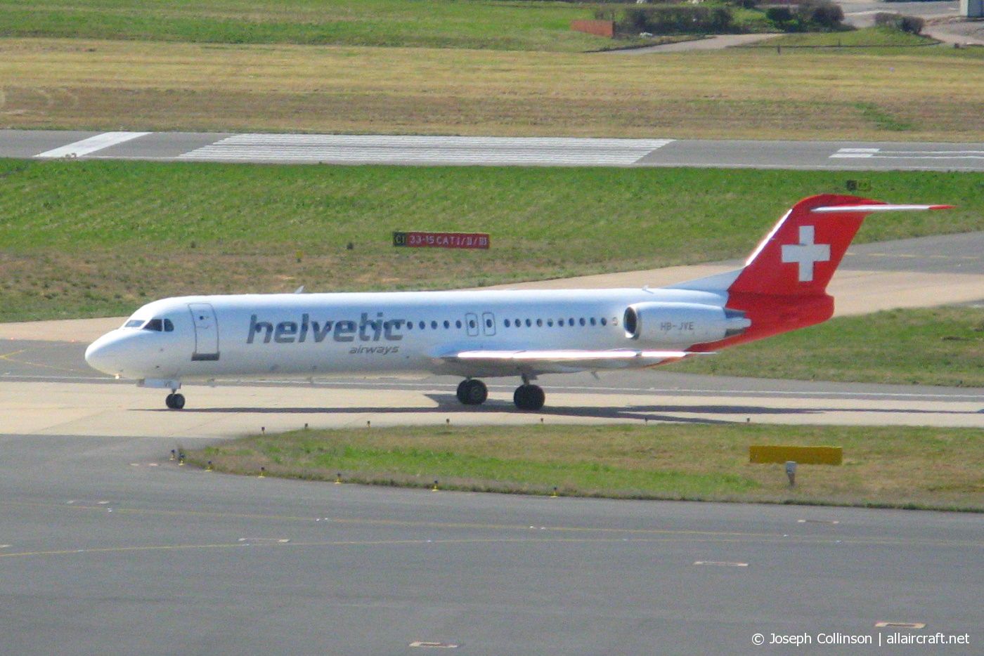 HB-JVE · Fokker 100 · (BHX / EGBB)