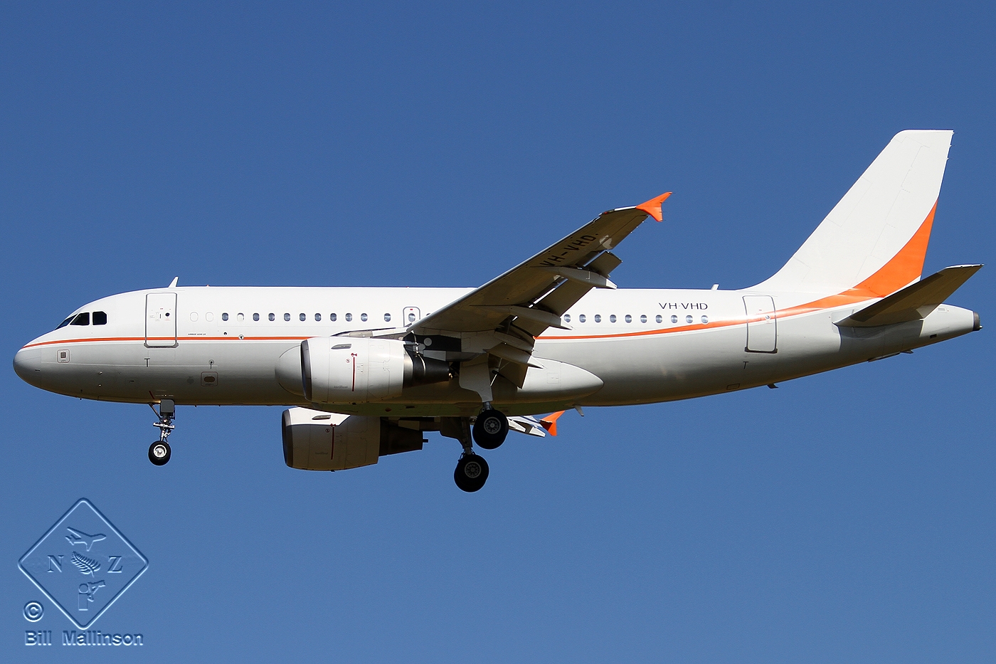 VH-VHD · Airbus A319-115 · (CHC / NZCH)