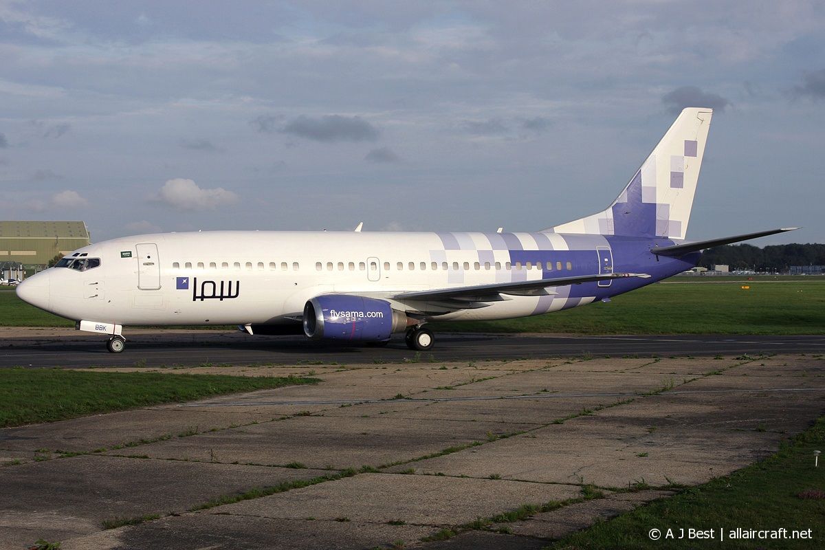 HZ-BBK · Boeing 737-3M8 · (BOH / EGHH)