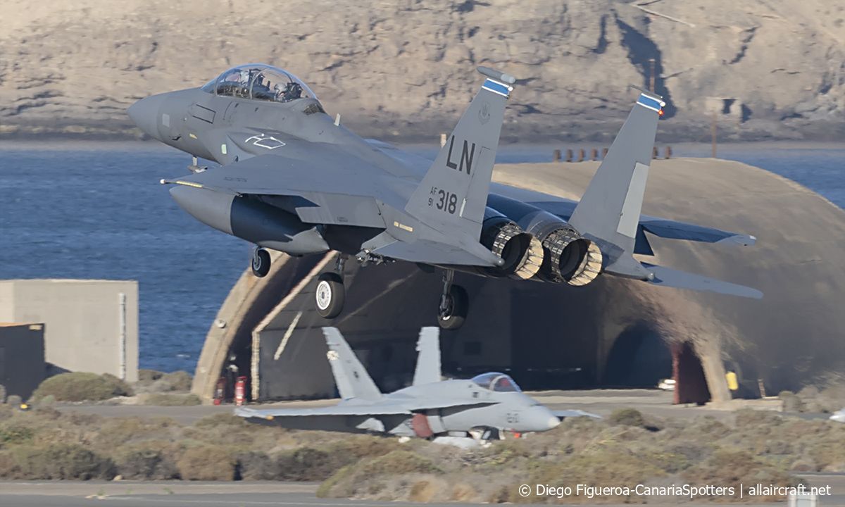91-0318 (1225) 1991 McDonnell Douglas F-15E Eagle