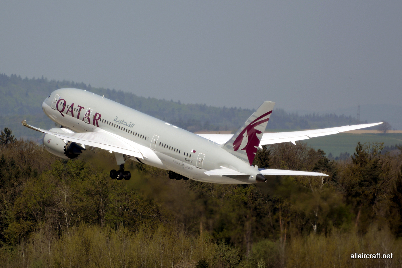A7-BCF · Boeing 787-8 Dreamliner · (ZRH / LSZH)