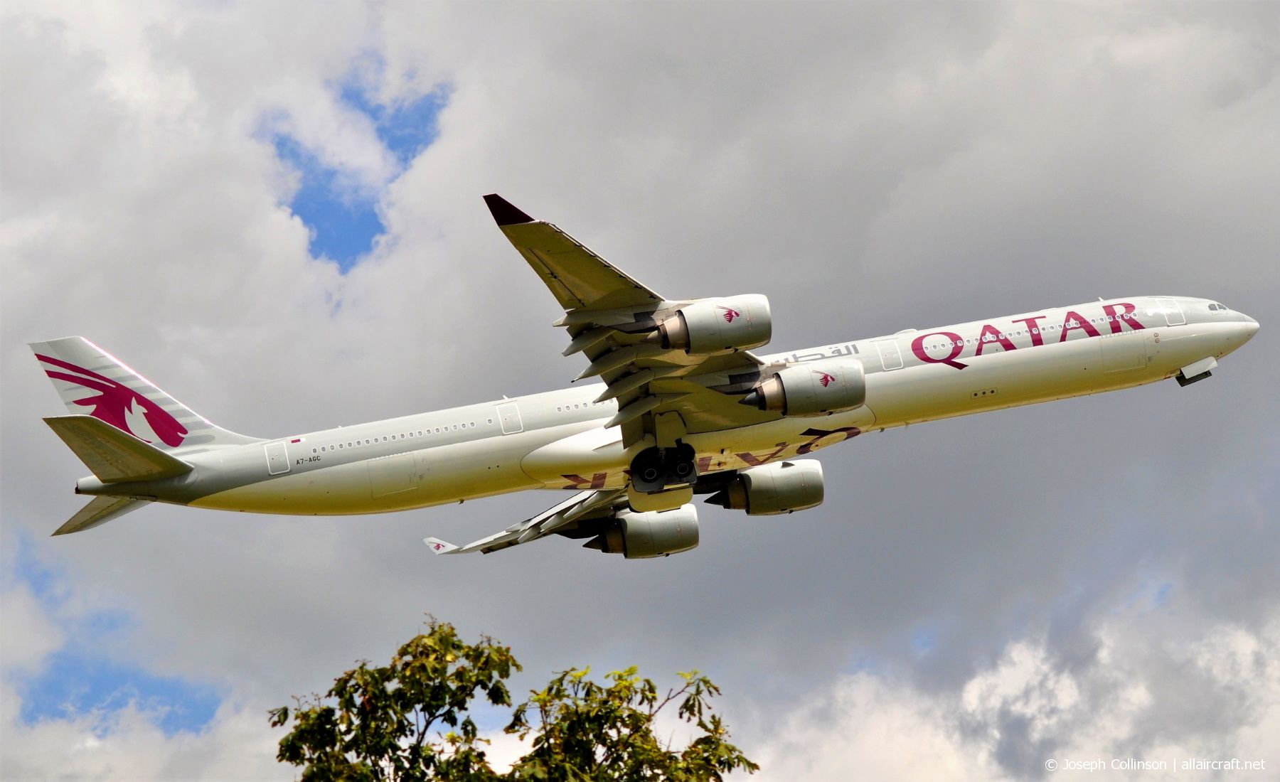 A7-AGC · Airbus A340-642 · (LHR / EGLL)