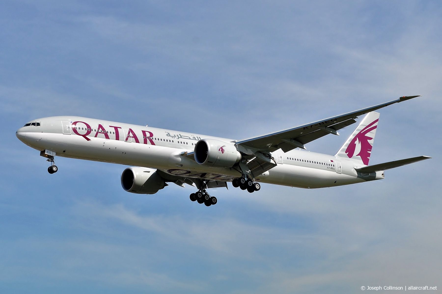 A7-BEG · Boeing 777-3DZ/ER · (LHR / EGLL)