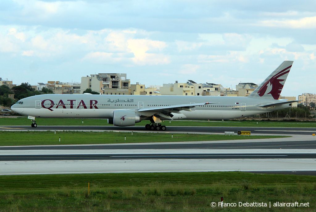 A7-BEX · Boeing 777-3DZ/ER · (MLA / LMML)