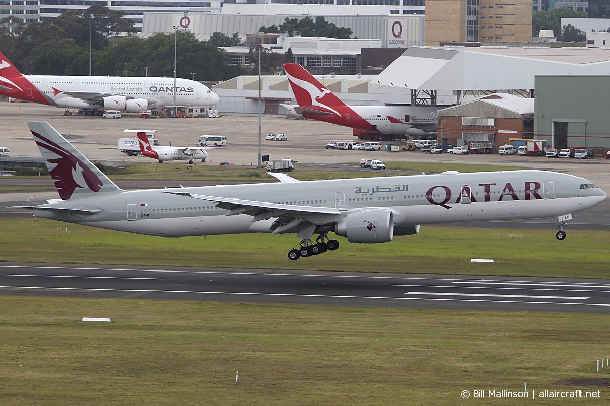 A7-BEU · Boeing 777-3DZ/ER · (SYD / YSSY)