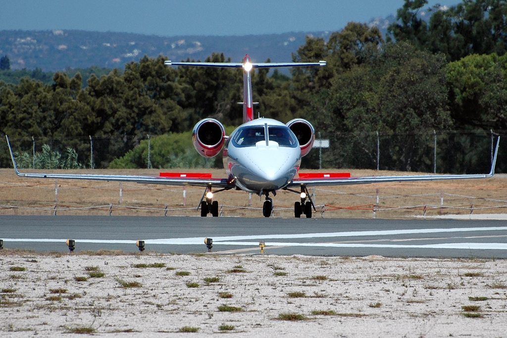 D-CAAE · Gates Learjet 55 · (FAO / LPFR)