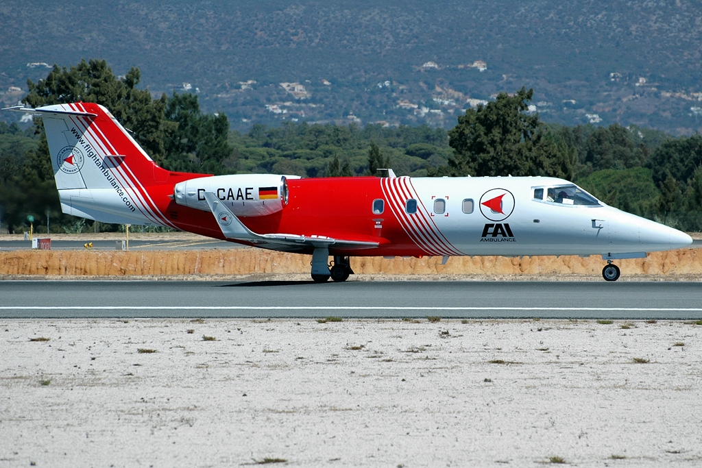 D-CAAE · Learjet 55 · (FAO / LPFR)
