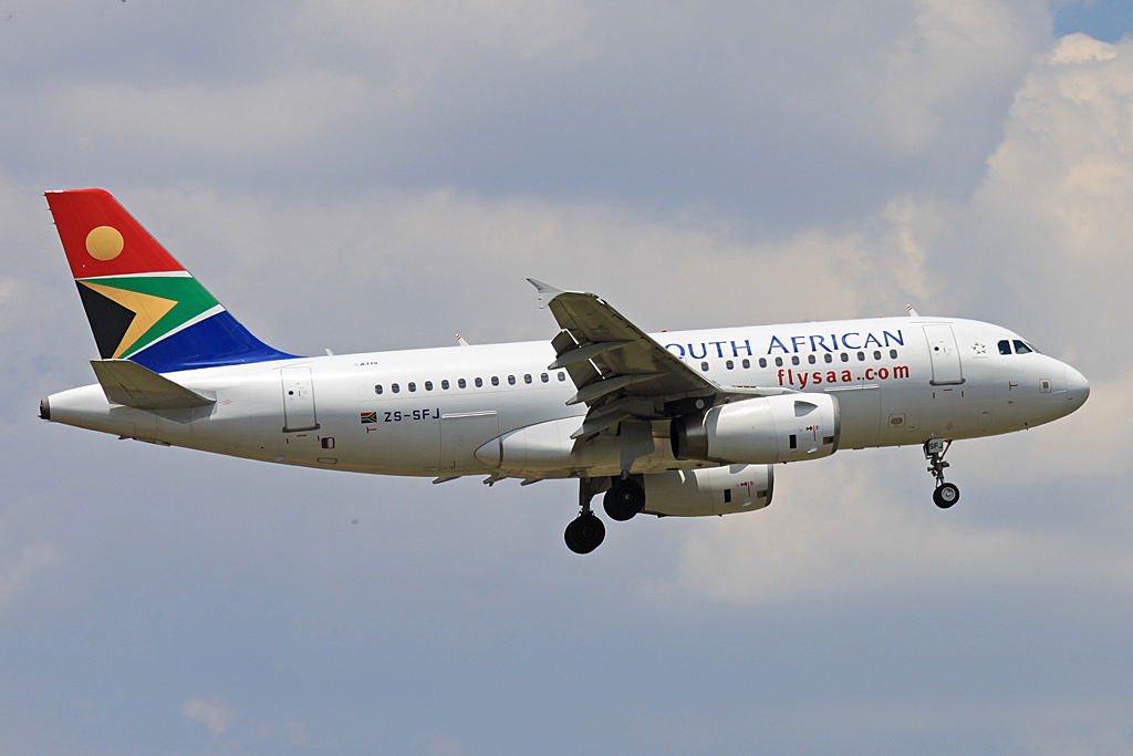 ZS-SFJ · Airbus A319-131 · (JNB / FAOR)