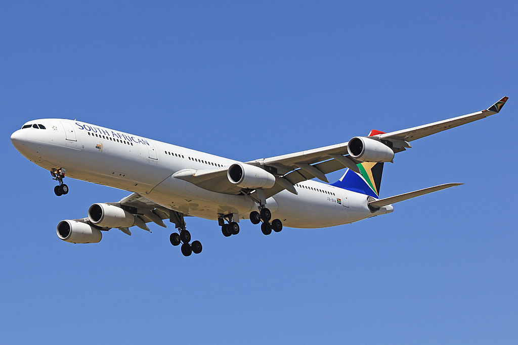 ZS-SXA · Airbus A340-313X · (JNB / FAJS)