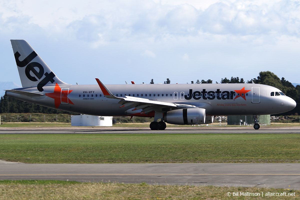 VH-VFY · Airbus A320-232 · (CHC / NZCH)