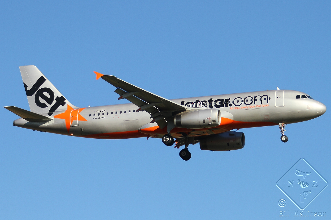 VH-VGA · Airbus A320-232 · (CHC / NZCH)