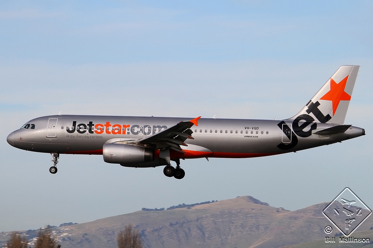 VH-VQD · Airbus A320-232 · (CHC / NZCH)