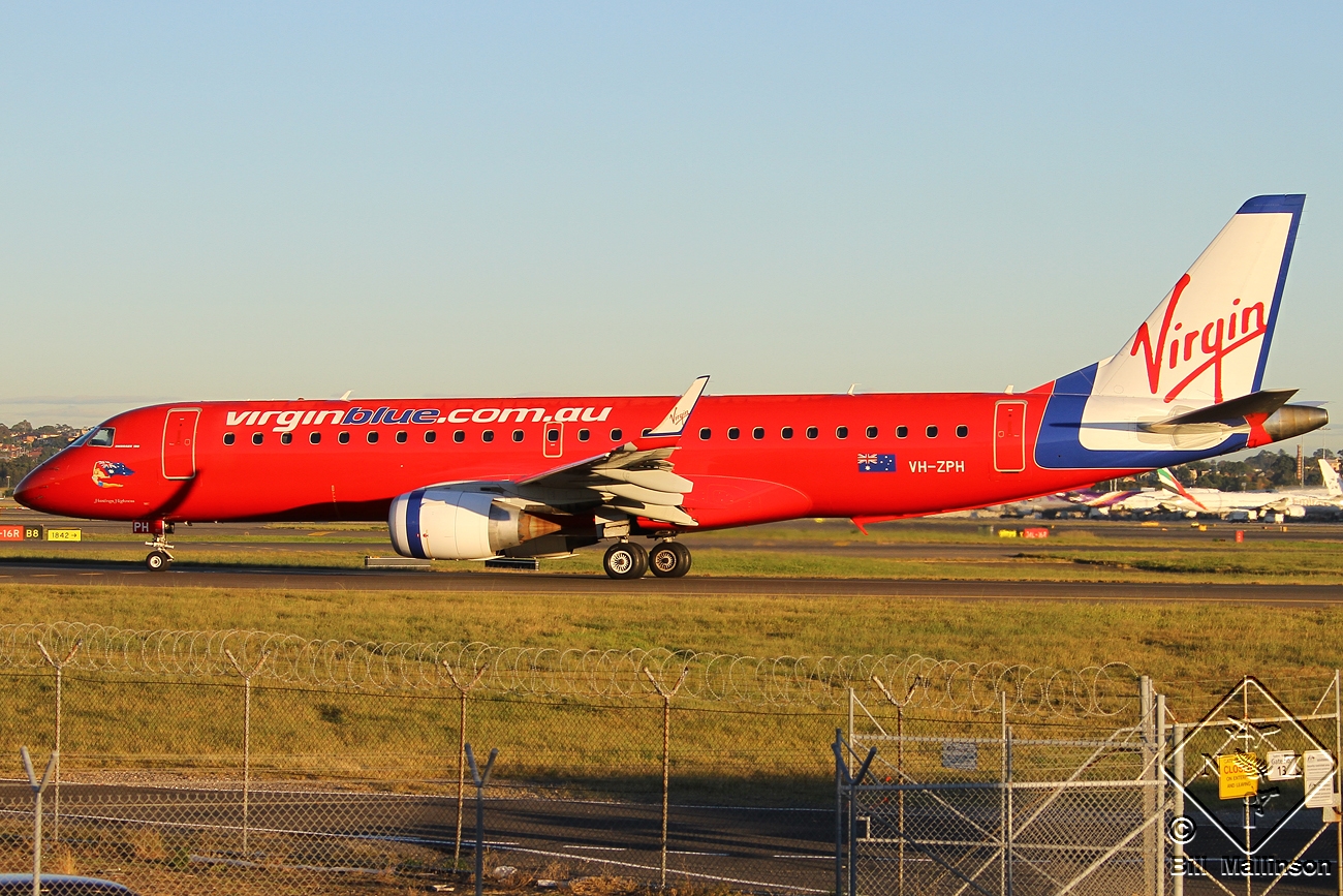VH-ZPH · Embraer 190-100IGW · (SYD / YSSY)
