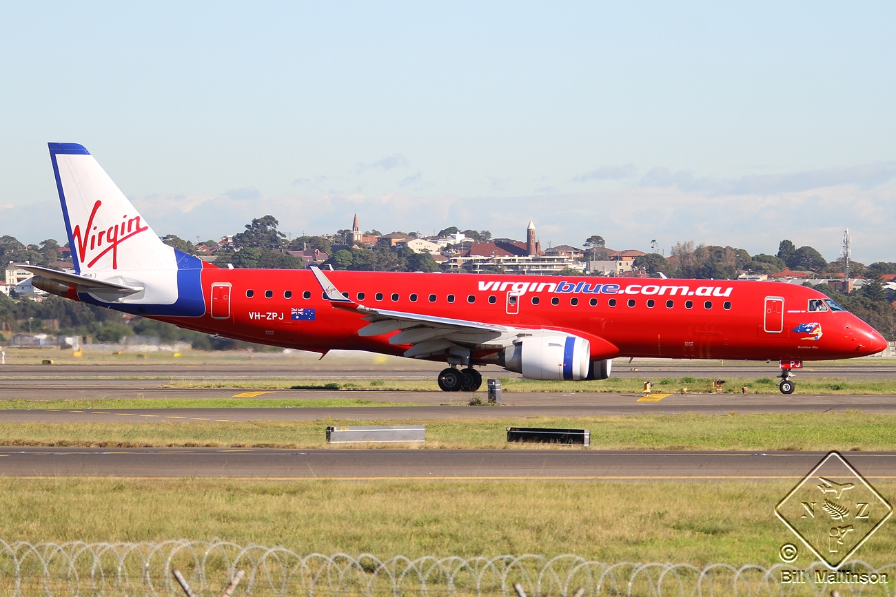 VH-ZPJ · Embraer 190-100IGW · (SYD / YSSY)