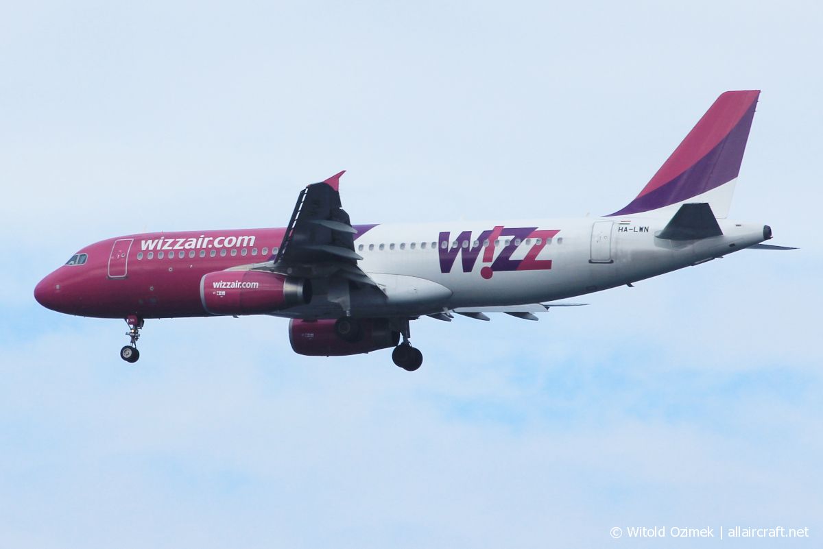 HA-LWN · Airbus A320-232 · (SVG / ENZV)