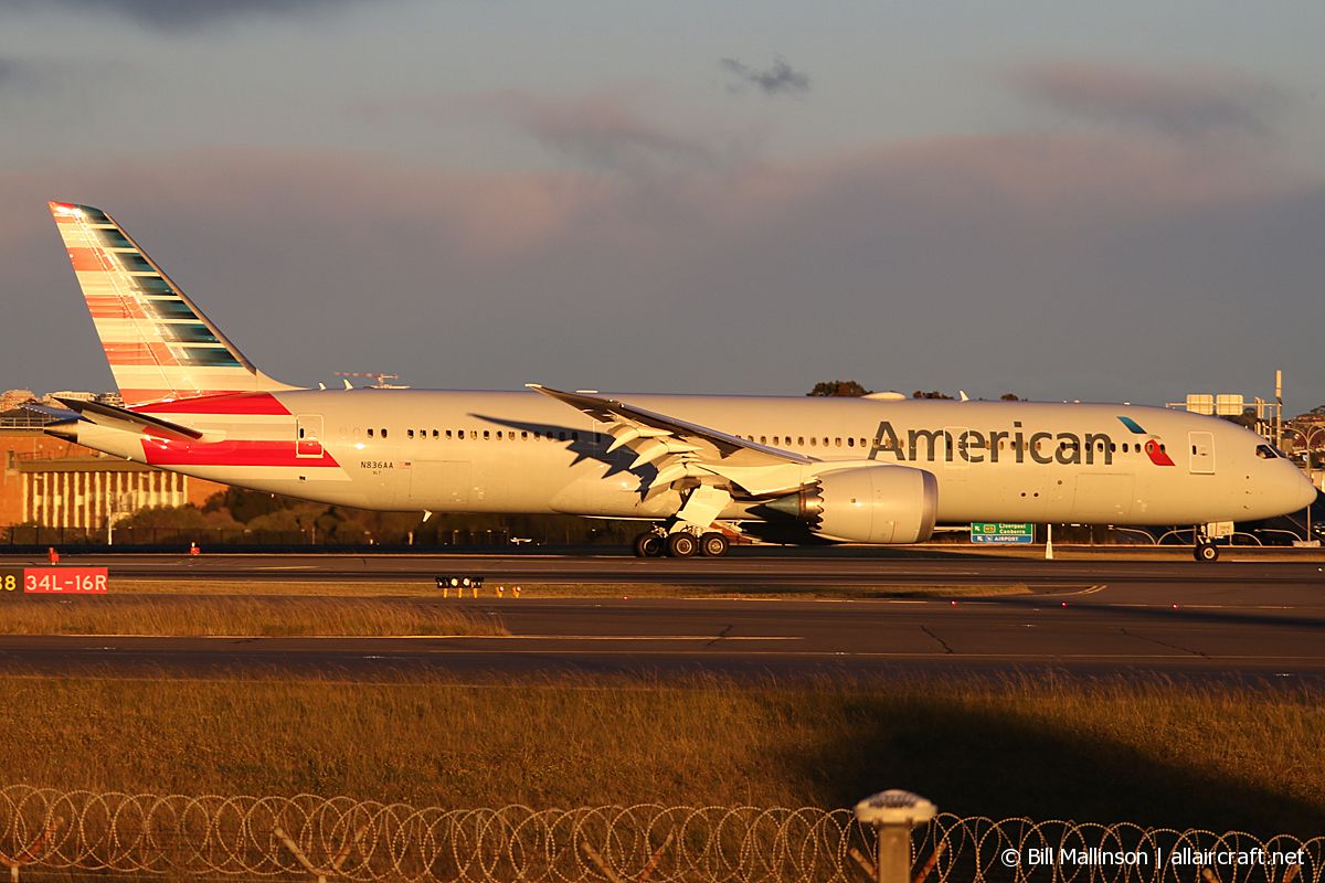 N836AA · Boeing 787-9 Dreamliner · (SYD / YSSY)